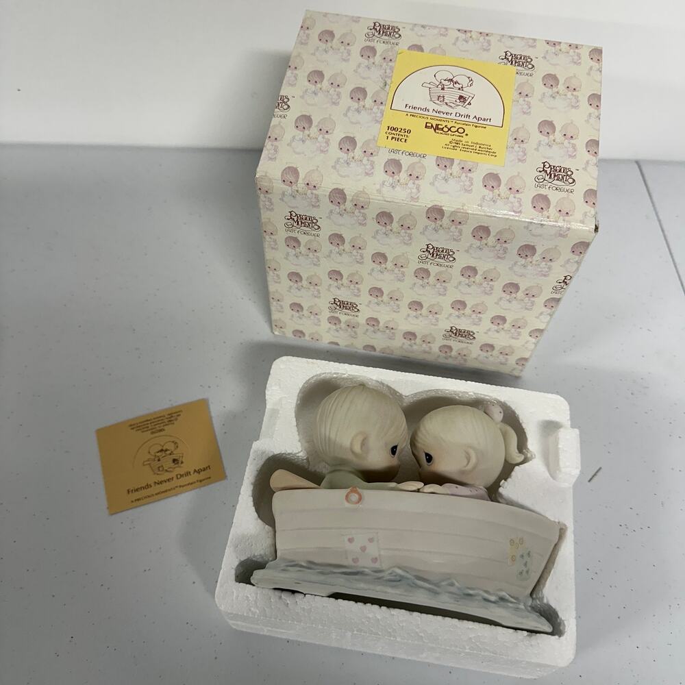 Vintage 1985, Precious Moments "Friends Never Drift Apart" Figurine